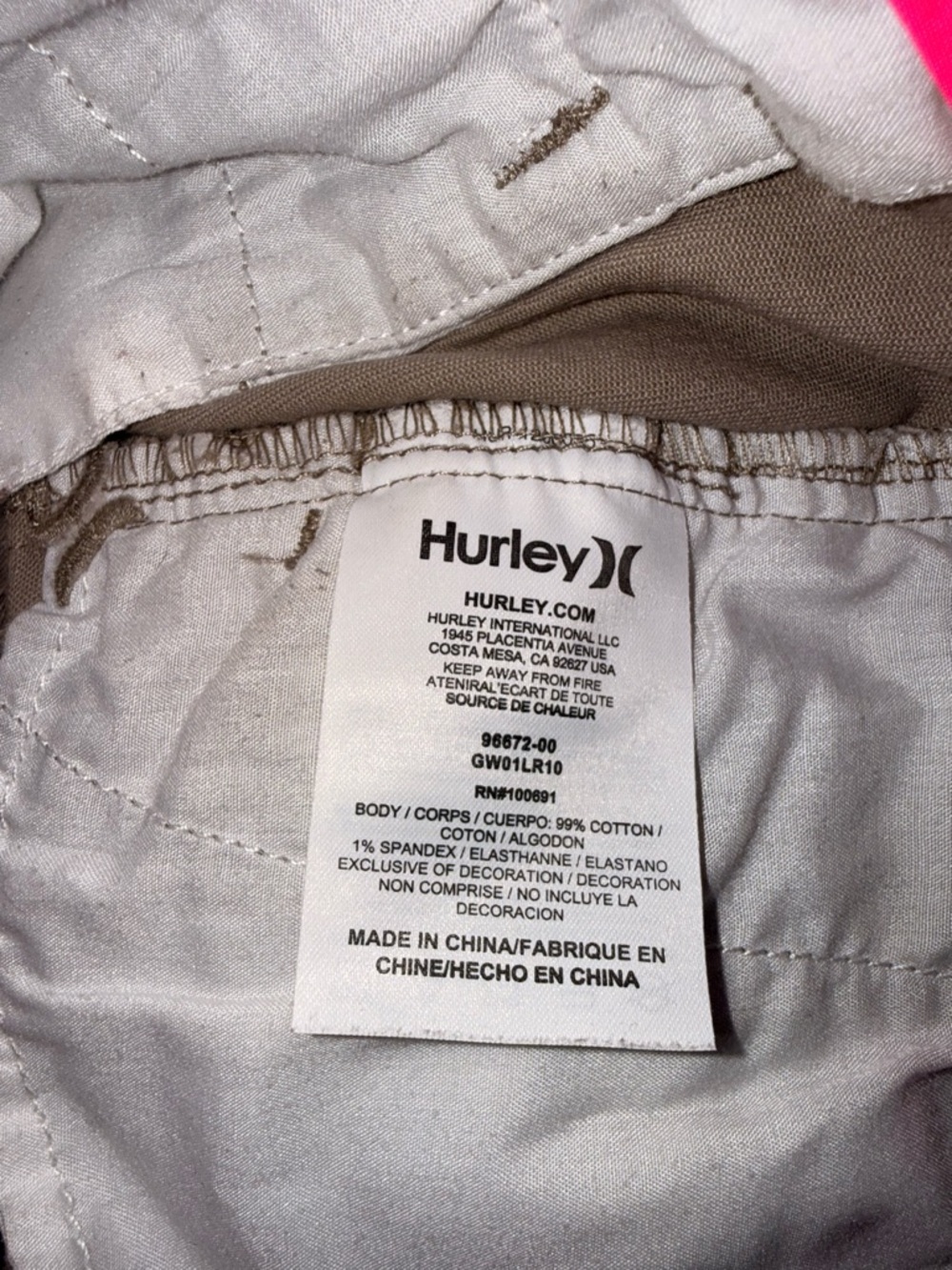 Hurley Women's Tan Cotton Bermuda Shorts - Picture 8 of 8